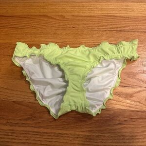 Victoria's Secret Neon Lime Green Ruffle Bikini Bottoms
